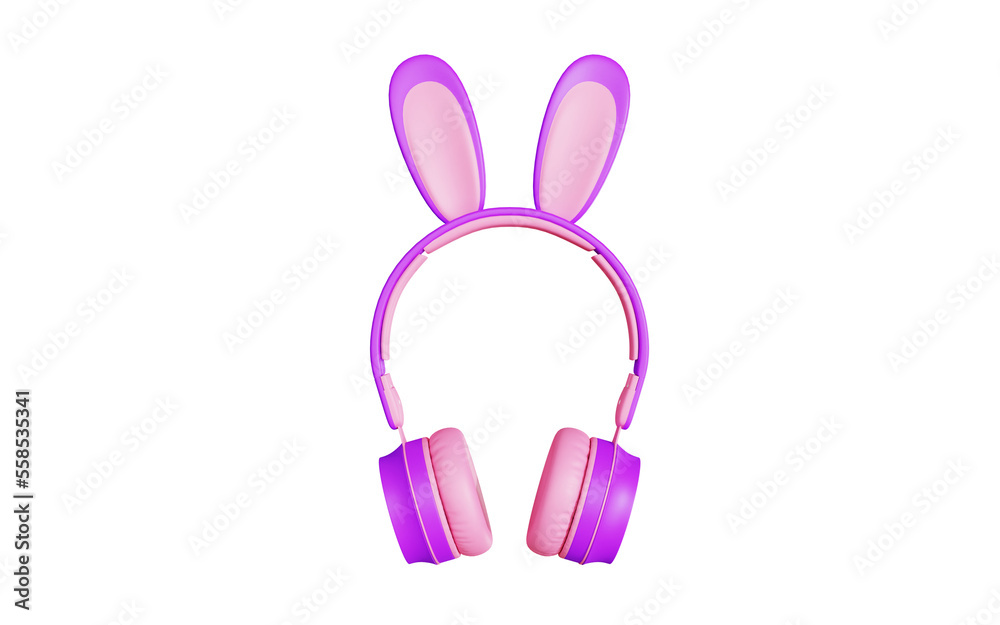 Headphones design 3d rendering for product mockup Headphones design 3d rendering for product mockup