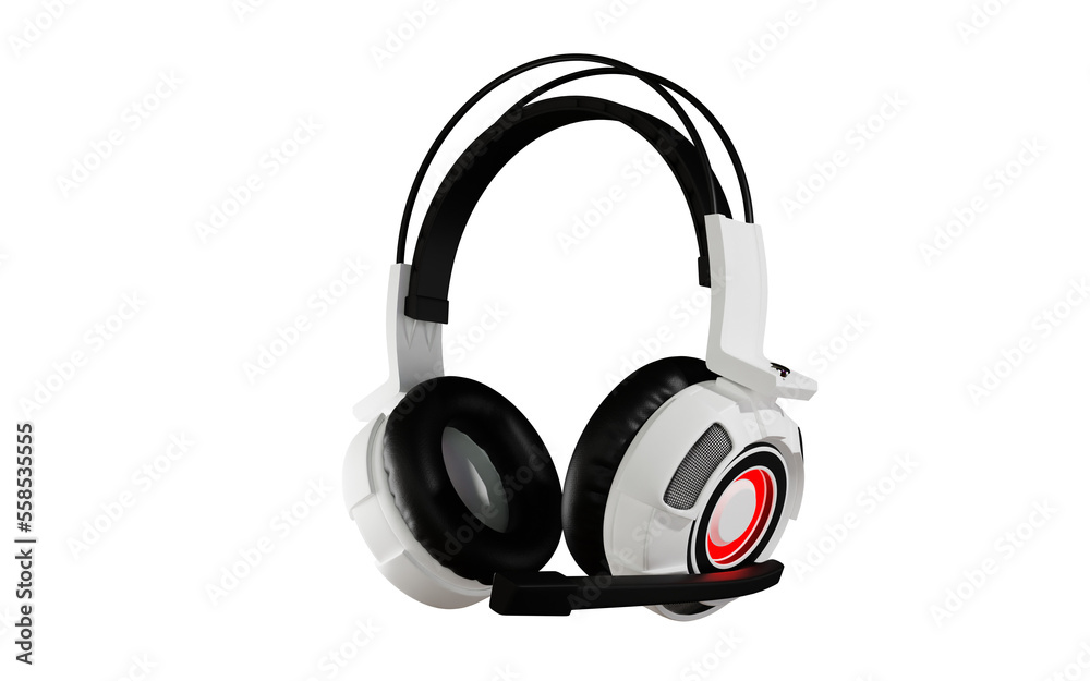 Headphones design 3d rendering for product mockup Headphones design 3d rendering for product mockup
