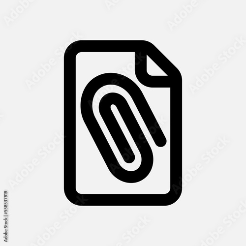Attachment file icon in line style, use for website mobile app presentation