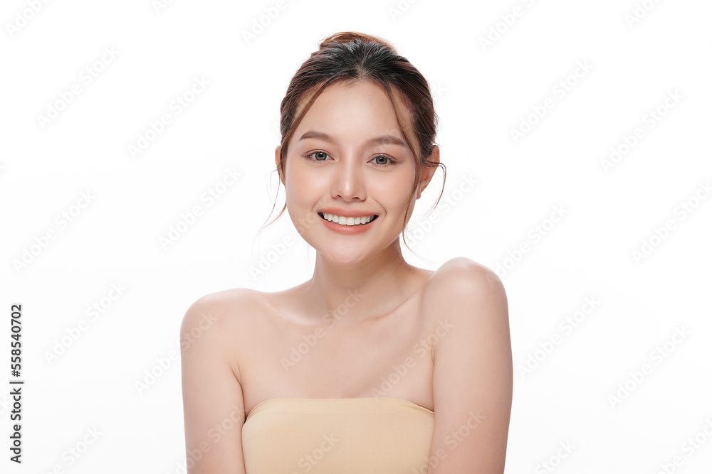 Beautiful young asian woman with clean fresh skin on white background, Face care, Facial treatment, Cosmetology, beauty and spa, Asian women portrait. Beautiful young asian woman with clean fresh skin on white background, Face care, Facial treatment, Cosmetology, beauty and spa, Asian women portrait.