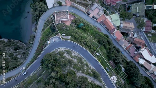 Just outside of Salerno S Curve looing down Aerial photo
