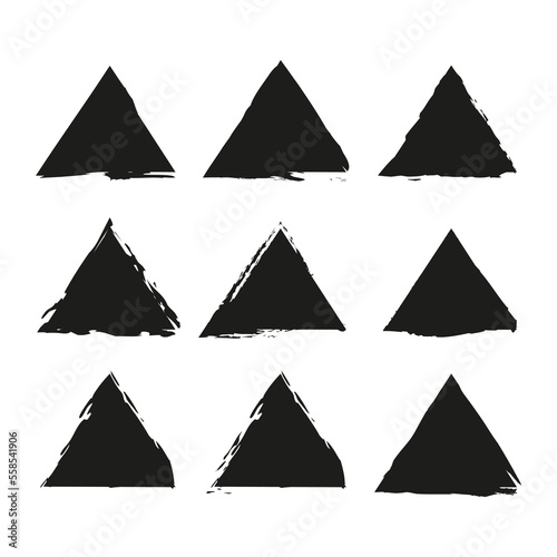 brush triangles. Vector illustration.