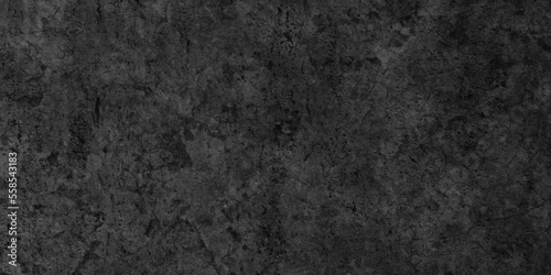 Black stone concrete grunge texture and backdrop background anthracite panorama. Panorama dark grey black slate background or texture. 