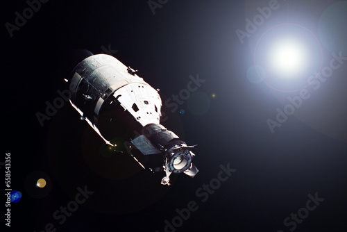 Tableau sur toile Spaceship to the moon. Elements of this image furnished by NASA