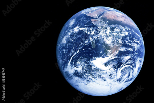 Fototapeta Naklejka Na Ścianę i Meble -  Planet earth on a dark background. Elements of this image furnished by NASA