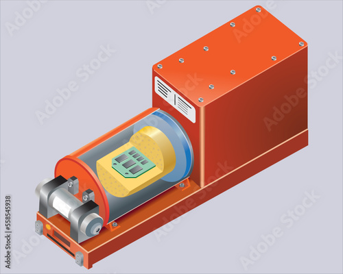 vector illustration of flight data recorder anatomy