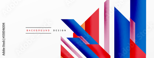 Free Download Minimal geometric abstract background. Dynamic 3d lines composition. Trendy techno business template for wallpaper, banner, background or landing - GFXLoad