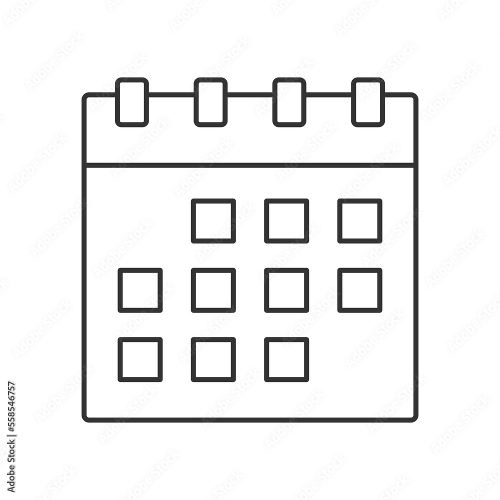 Calendar vector icon. Line sign for mobile concept and web design. Symbol, logo illustration. Vector graphics Calendar vector icon. Line sign for mobile concept and web design. Symbol, logo illustration. Vector graphics