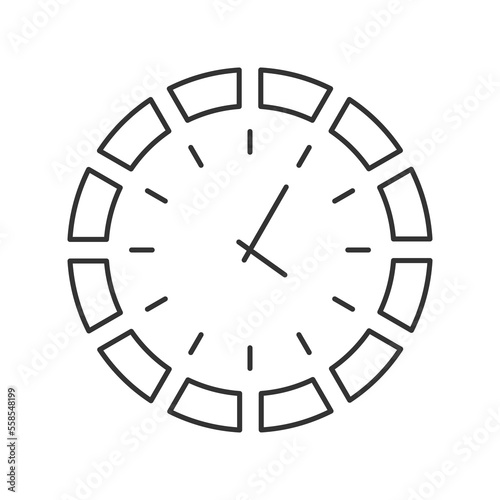 The passage of time  vector icon. Line sign for mobile concept and web design. Symbol, logo illustration. Vector graphics © farhadahmadov