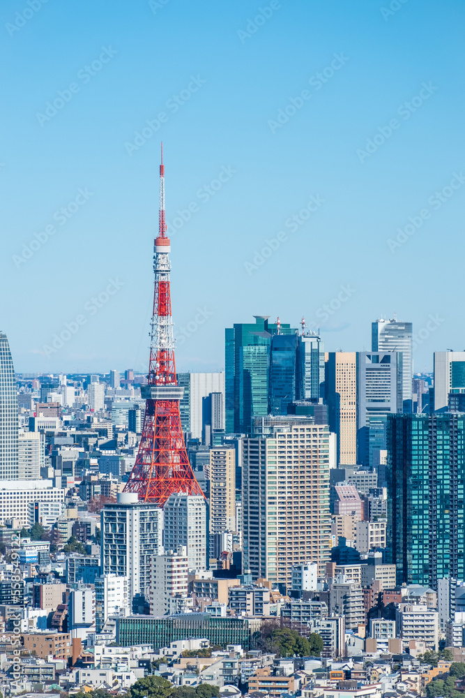 日本の首都東京都の都市風景