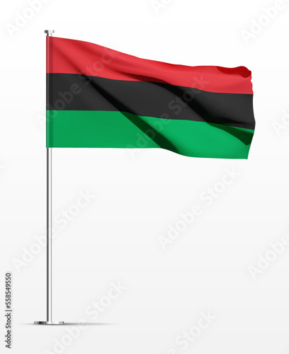 Pan-african flag isolated on white. EPS10 vector photo