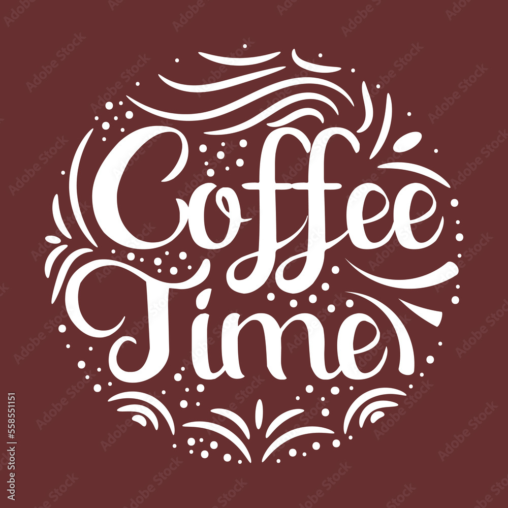 Coffee typography t shirt design | coffee time 