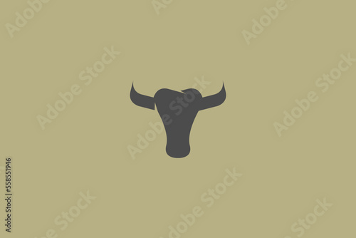 Illustration vector graphic of bull head silhouette