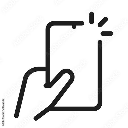 Hand mobile signal icon