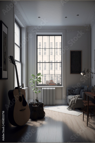 Interior Shot of Minimalistic NYC Apartment