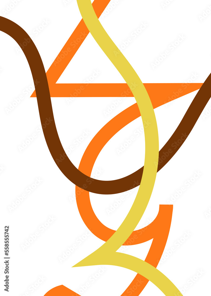 Graphic Lines Yellow Orange Brown Graphic Lines Yellow Orange Brown