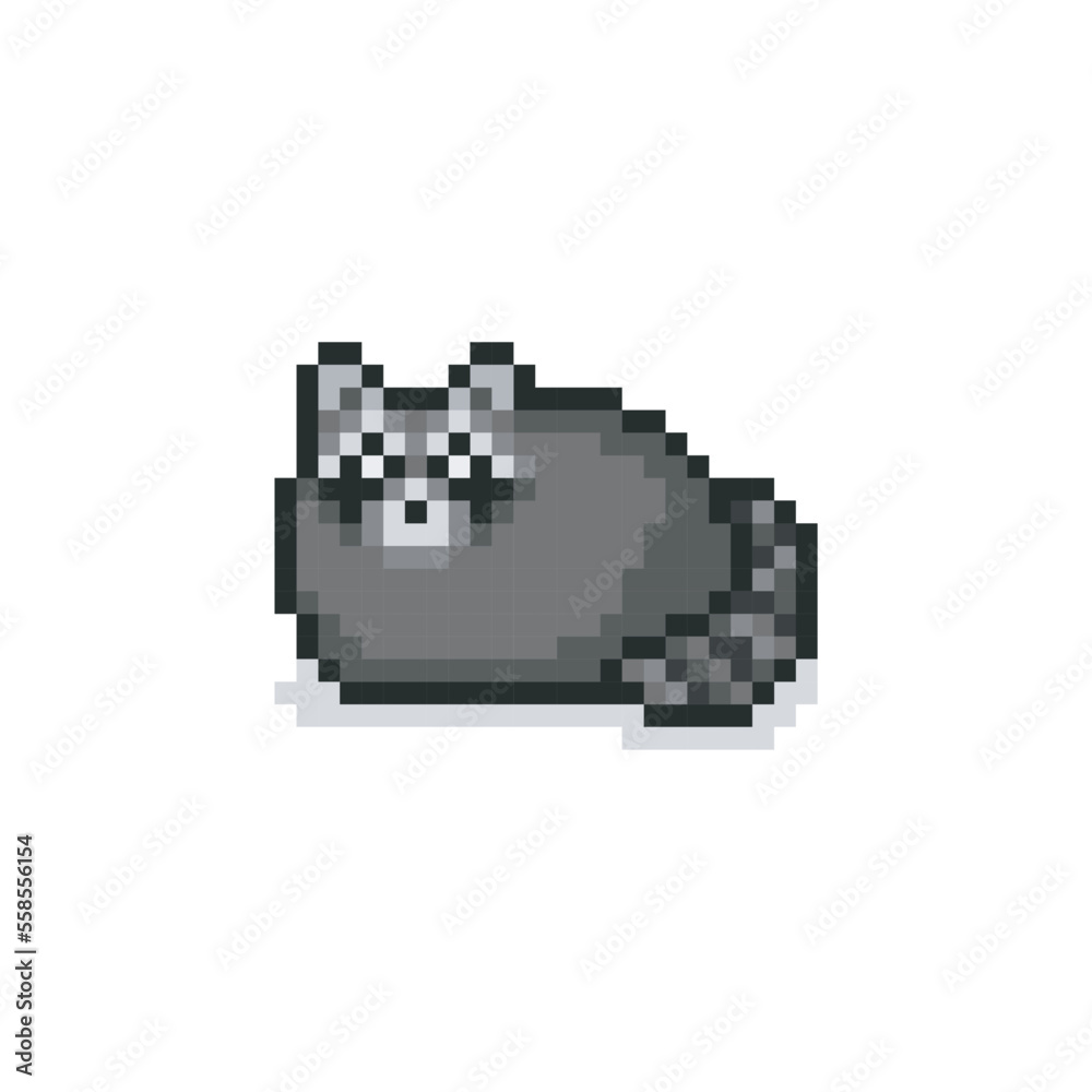 Fat raccoon, pixel art animal Stock Vector | Adobe Stock