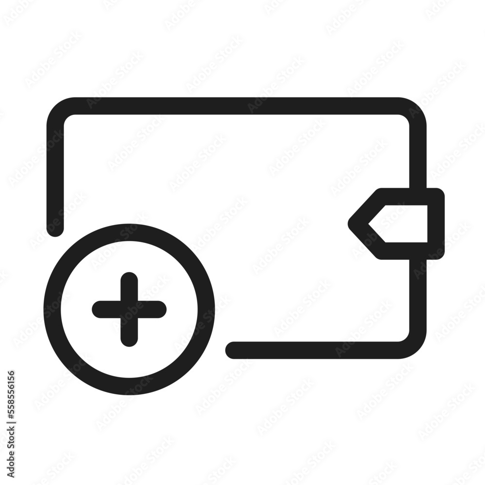 Fototapeta premium wallet add plus icon