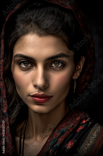 Portrait of a beautiful Pakistani woman