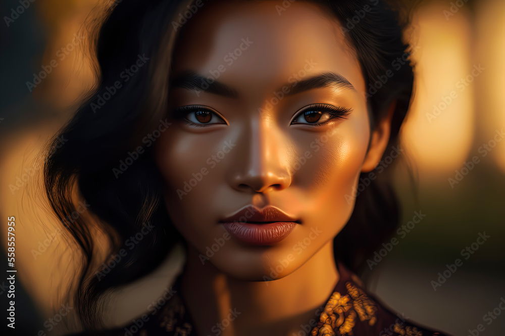 custom made wallpaper toronto digitalPortrait of a beautiful asian woman