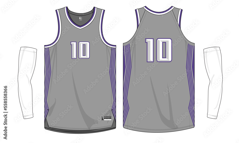 Basketball Jersey Uniform Template Mockup Isolated Stock Vector -  Illustration of apparel, graphic: 185355346