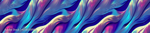 Panoramic vibrand liquid wavy. Futuristic Background.