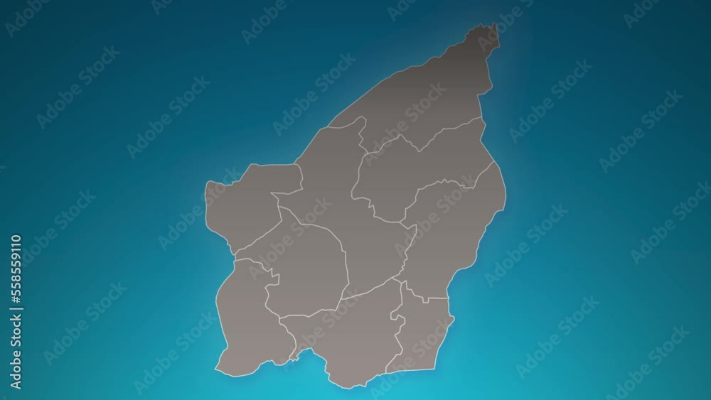 san Marino country map with zoom in Realistic Clouds Fly Through. camera zoom in sky effect on san Marino map. Background Suitable for Corporate Intros, Tourism, Presentations.