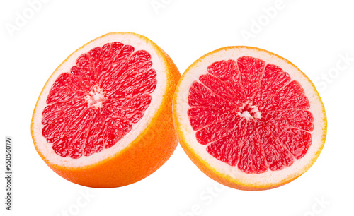 pink orange or grapefruit with slice on transparent png