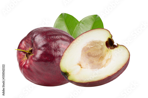 Mamiew Pomerac, Malay Apple (Syzygium Malaccense) isolated on transparent png photo