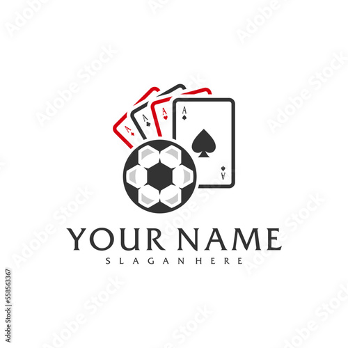 Soccer Poker logo vector template, Creative Poker logo design concepts