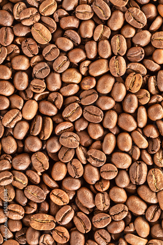 Food texture  high-quality coffee beans  roasted natural coffee.