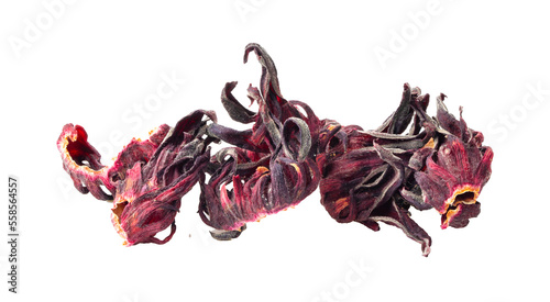 dry roselle hibiscus isolated on transparent png photo