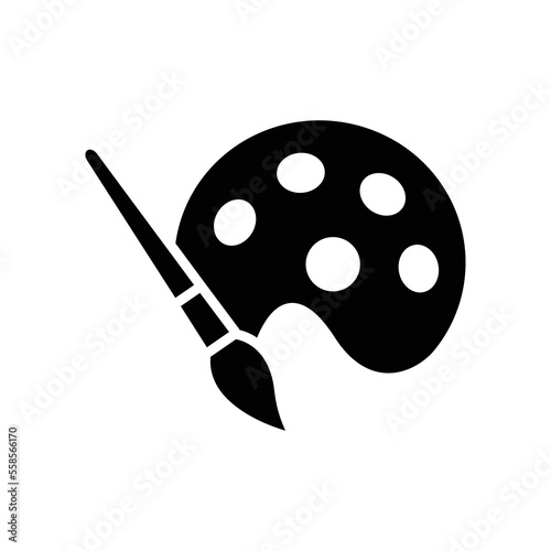 paint palette icon vector design template in white background