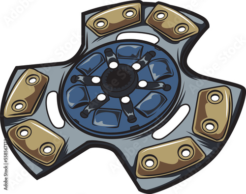 Car disc brake vector illustration design