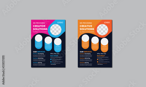 modern creative template flyer design