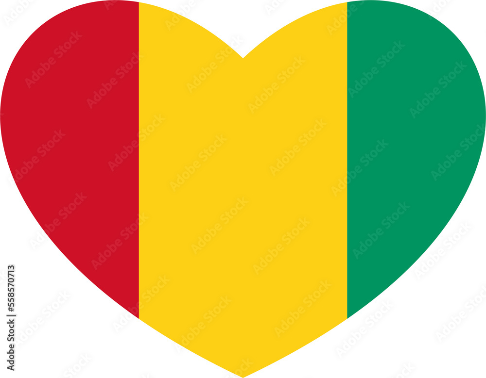 Guinea flag heart shape 2023010528 Guinea flag heart shape 2023010528