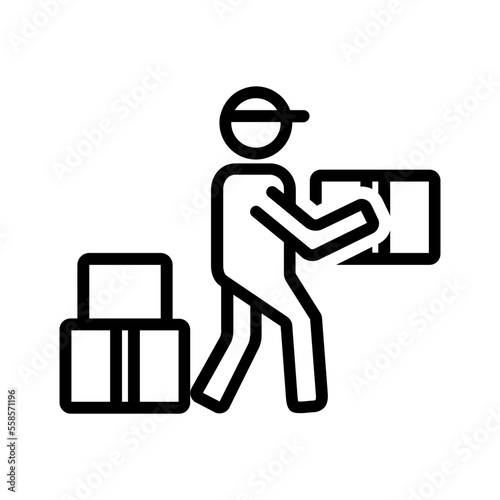 Black line icon for Move