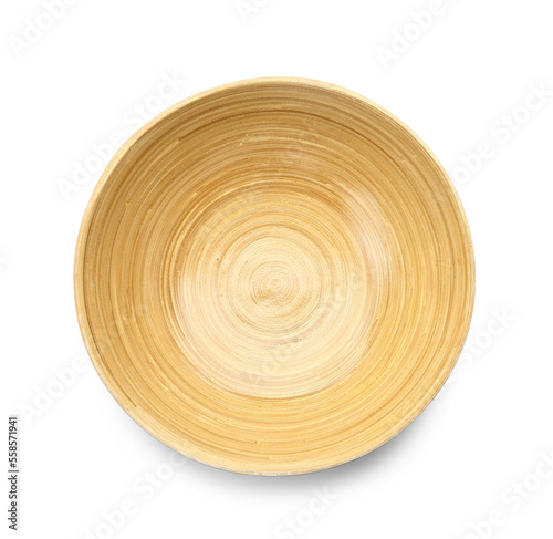 Empty ceramic bowl isolated on white background