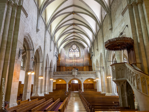 The gigantic organ in a beautiful church.