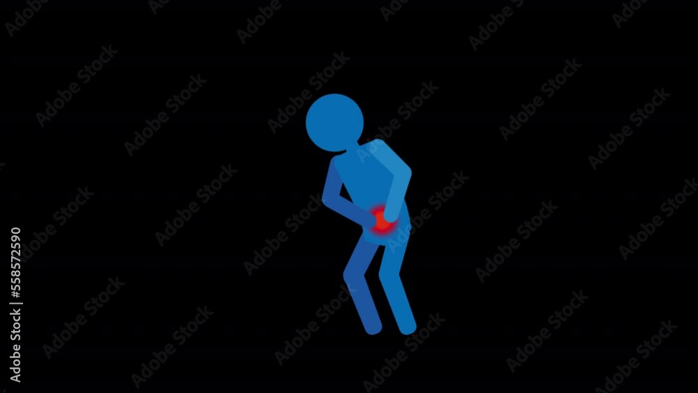 Pictogram of a person with painful lower abdomen Loop video with alpha channel
Pictogram of a person with painful lower abdomen Loop video with alpha channel