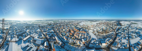 360   Ausblick auf das idyllisch verschneite Wolframs-Eschenbach