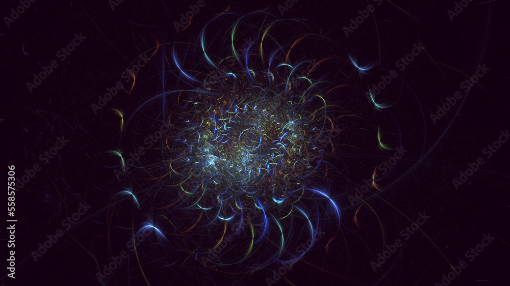 Obraz premium 3D rendering abstract round light background