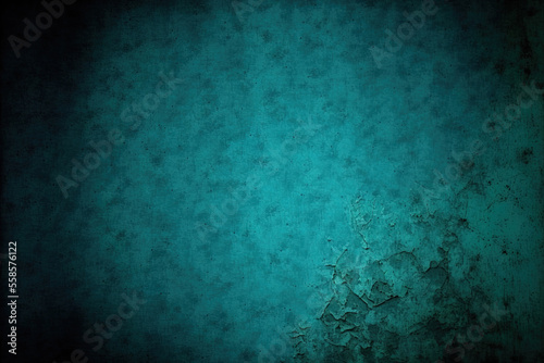 Wallpaper with a grungy antique blue backdrop. Generative AI
