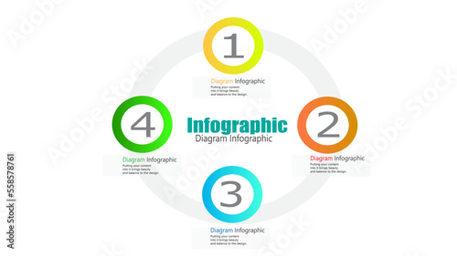 Infographic showing sequence of work steps. Format. Vector