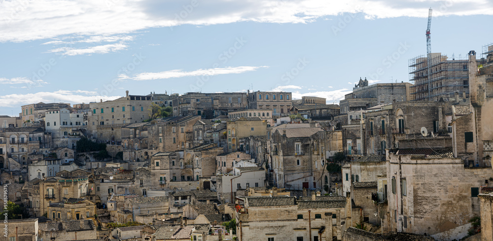 View to the old city of Matera