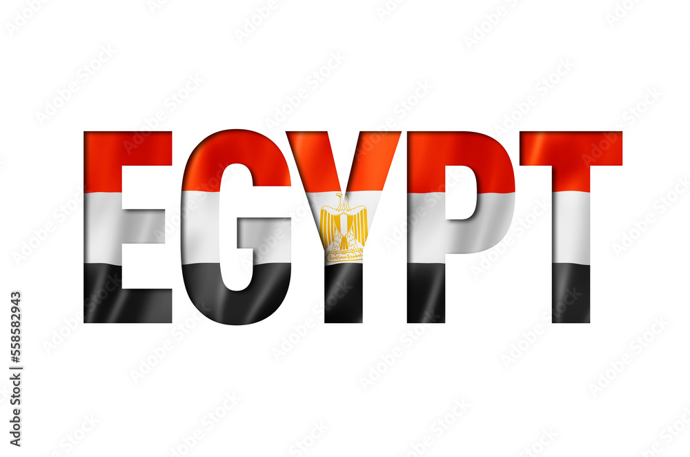 Photography egyptian flag text font