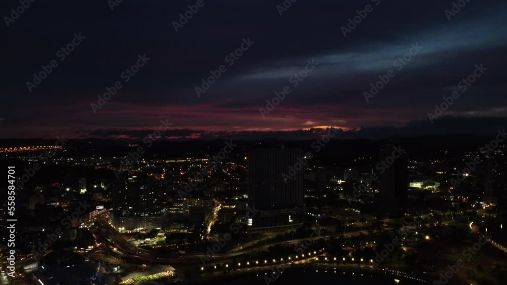 cinta costera panama city drone view cinta costera panama city drone view