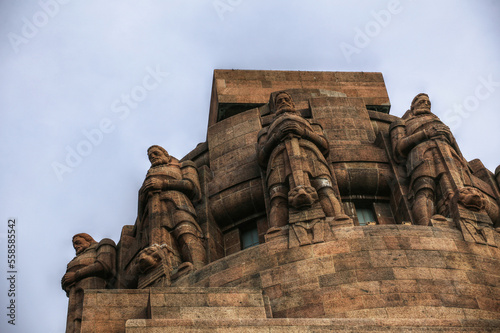 Brave soldier sculptures on the Volkerschlachtdenkmal (Monument to the Battle of the Nations) in Leipzig, built in 1913