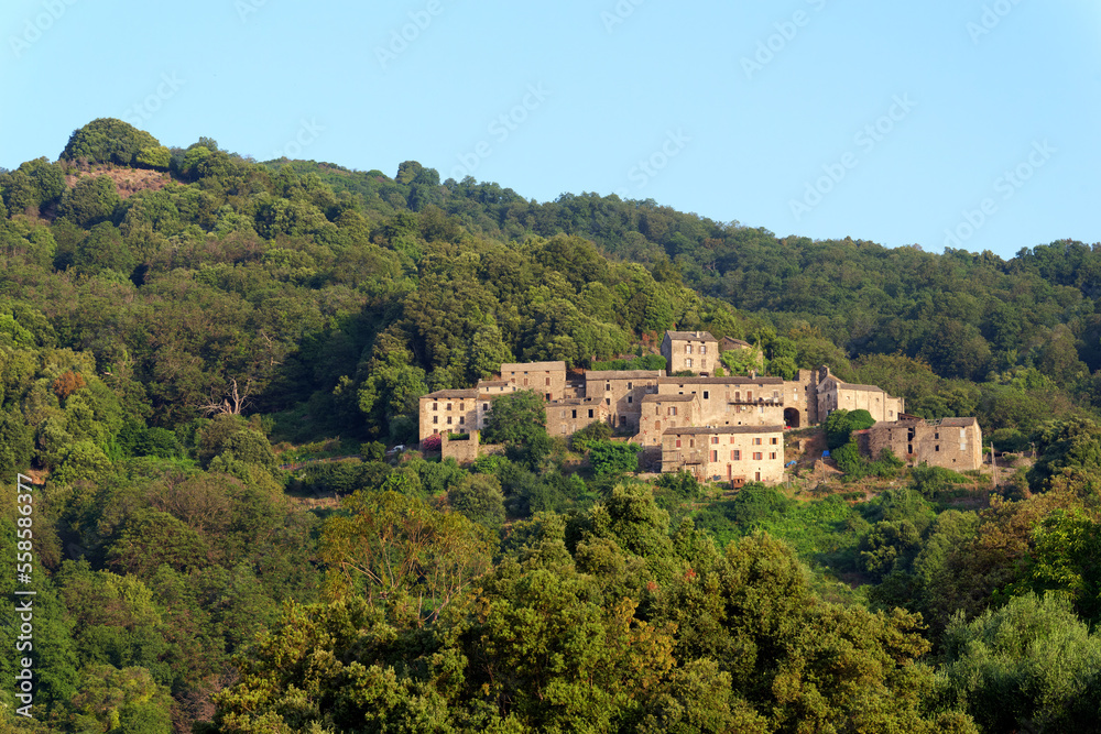 Velone Orneto village in Upper Corsica mountain