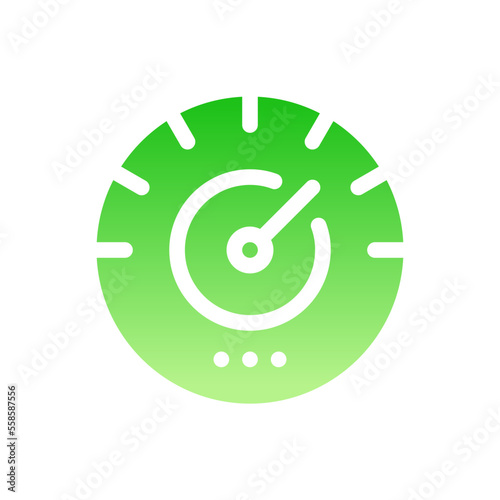 performance flat gradient icon
